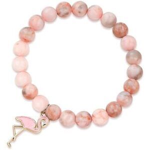 50Th Birthday Gifts For Her, Beaded Bracelet With Flamingo As 50 Year Old Gifts